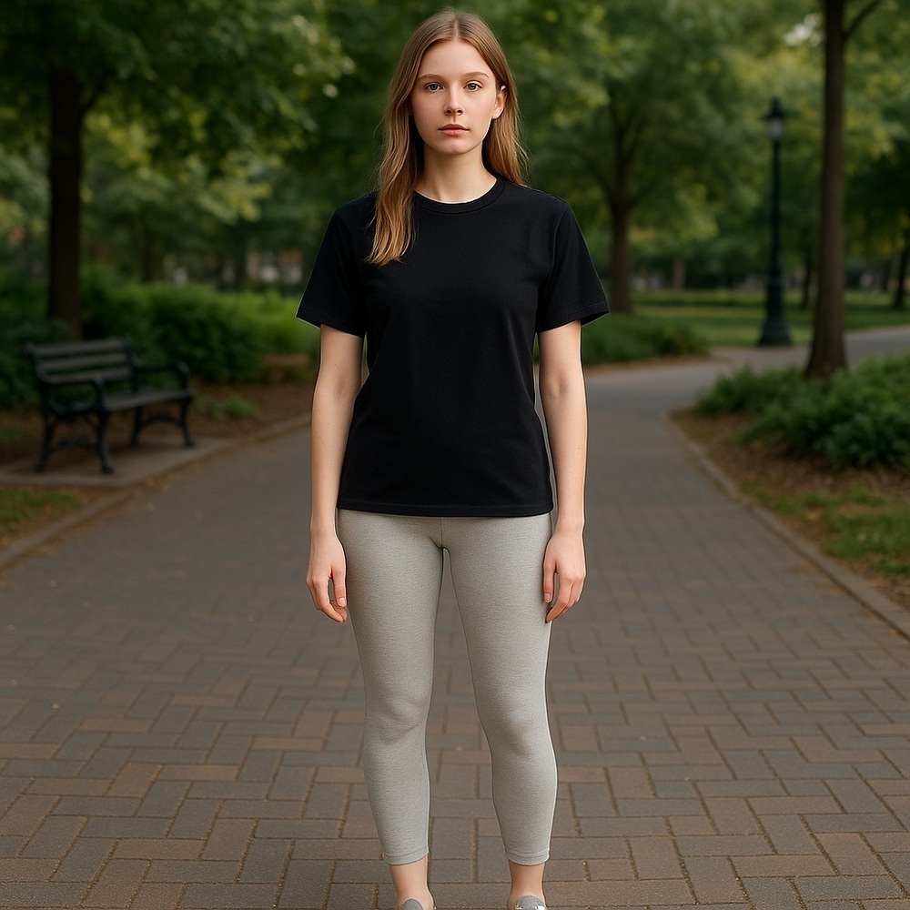 ❄️ Cato | Cropped Criss Cross Leggings Silver Heathered Gray Size Small